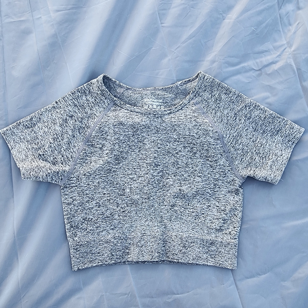 Womens Activewear Gray Crop Top